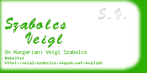 szabolcs veigl business card